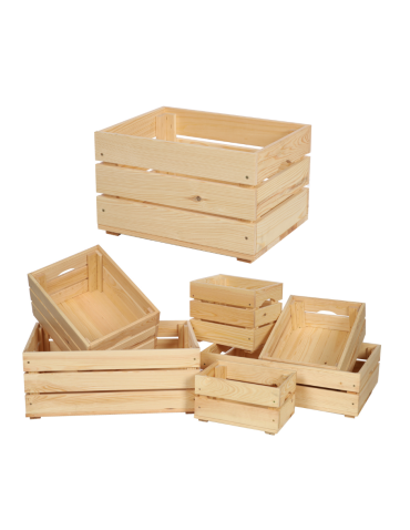 Drewniana Skrzynka 24x40x30 cm SD - Naturalna