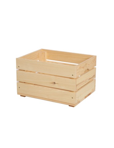 Skrzynie i skrzynki drewniane - Drewniana Skrzynka 24x40x30 cm  SD - Naturalna - product 3