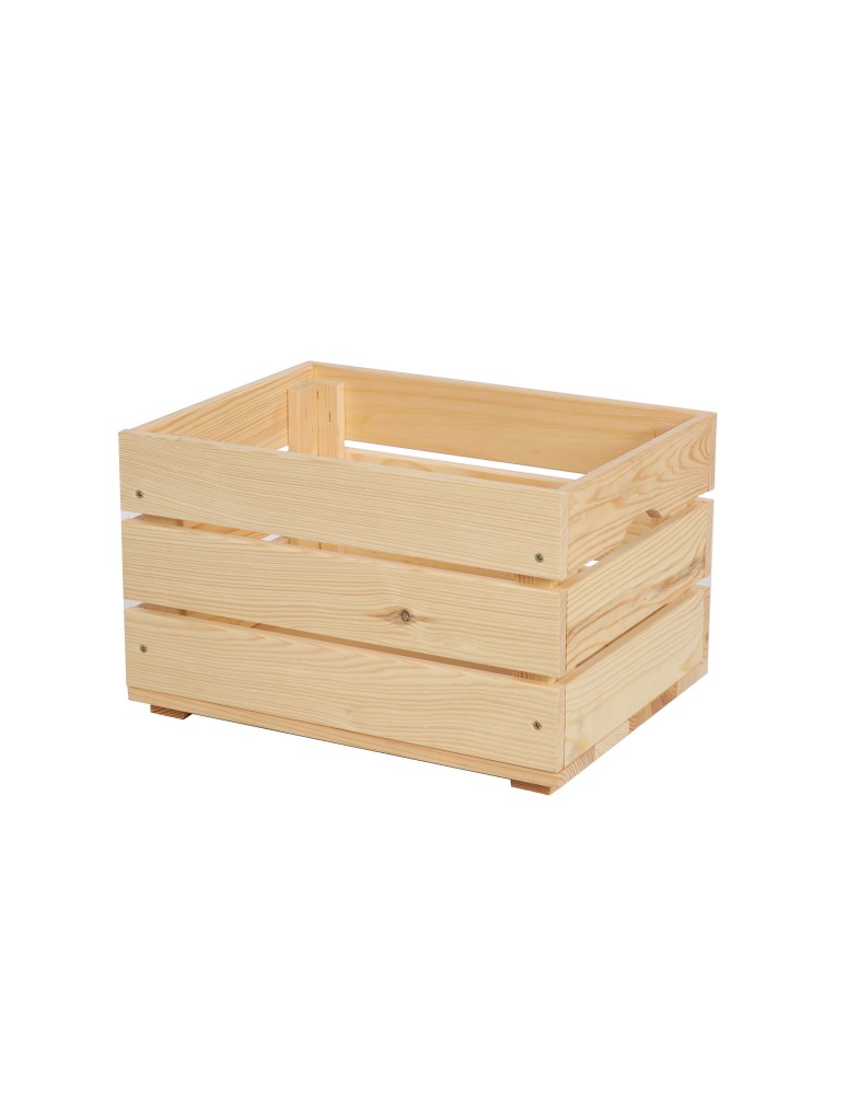 Skrzynie i skrzynki drewniane - Drewniana Skrzynka 24x40x30 cm  SD - Naturalna - product b2b.wamar.biz 3