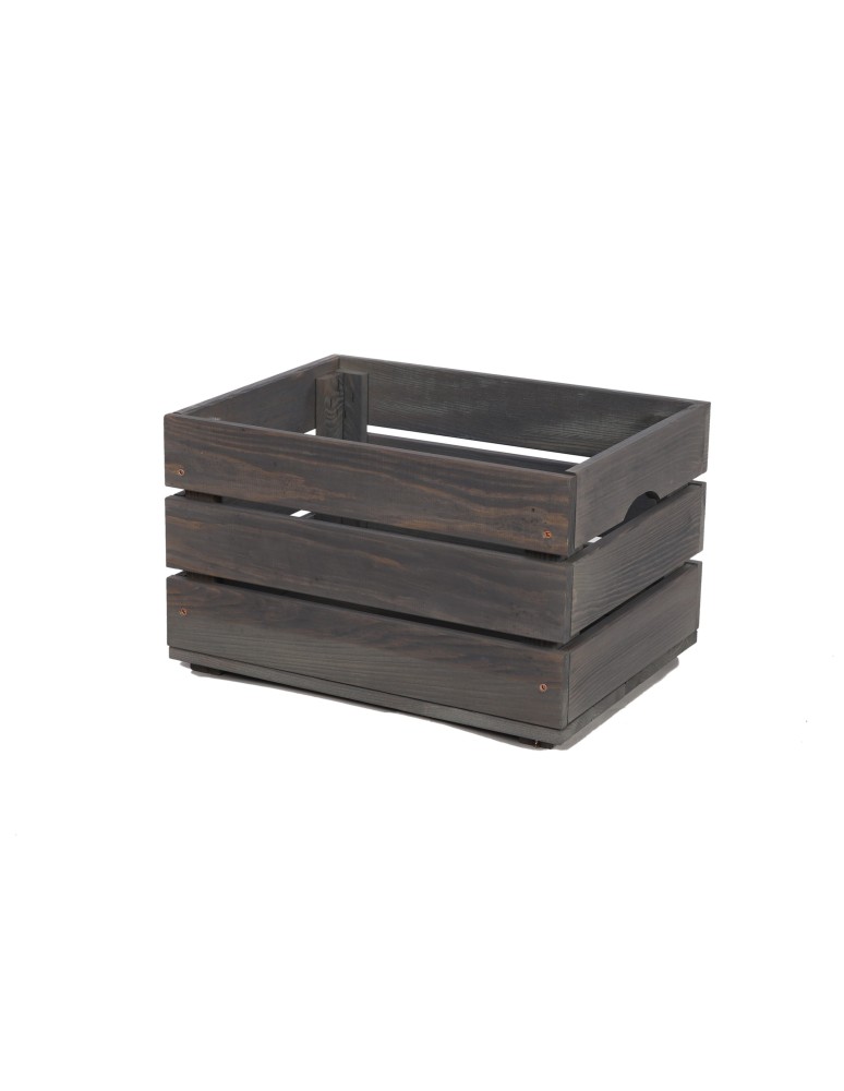 Skrzynie i skrzynki drewniane - Drewniana Skrzynka 24x40x30 cm  SD - Szara - product b2b.wamar.biz 4