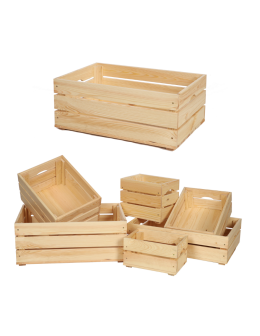 Drewniana Skrzynia 24x60x40 cm  SD - Naturalna