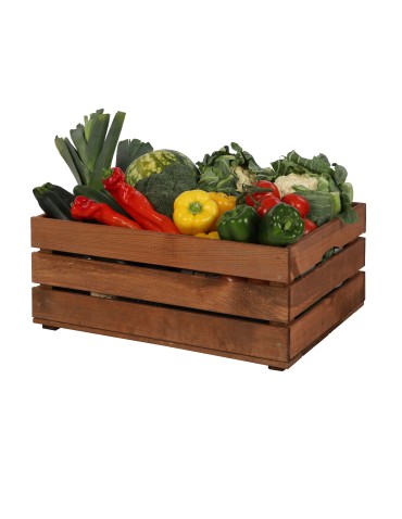 Drewniana Skrzynia 24x60x40 cm SD - Brązowa - product 2