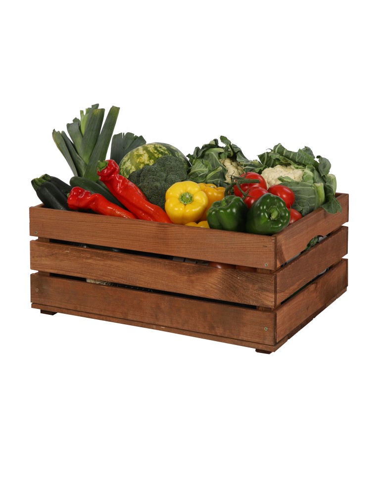 Skrzynie i skrzynki drewniane - Drewniana Skrzynia 24x60x40 cm  SD - Brązowa - product b2b.wamar.biz 2