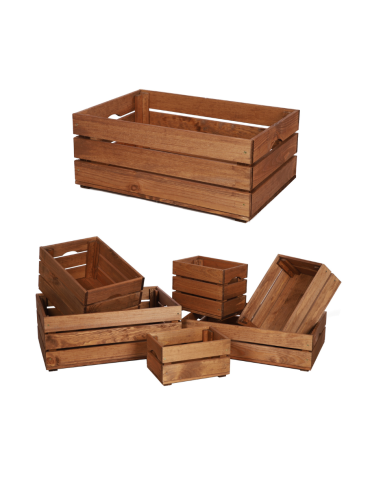 Drewniana Skrzynia 24x60x40 cm SD - Brązowa