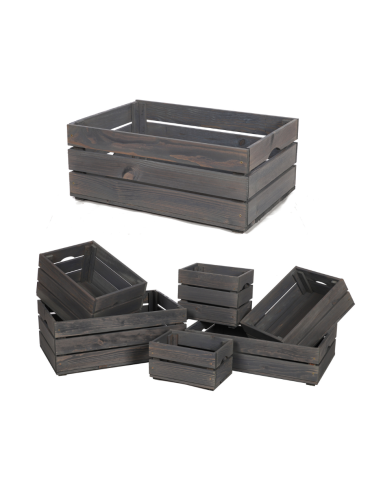 Drewniana Skrzynia 24x60x40 cm SD - Szara