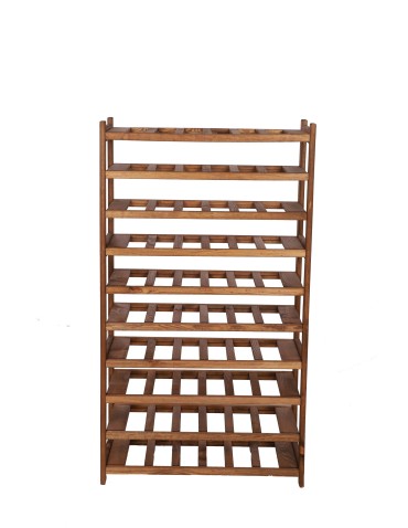 Regały - Regał drewniany na wino LSR 10 leżni na butelki Brązowy - produkt 3