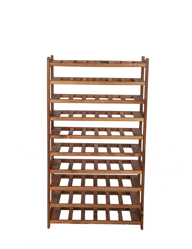 Regały - Regał drewniany na wino LSR 10 leżni na butelki Brązowy - produkt b2b.wamar.biz 3