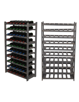 Regał drewniany na wino LSR 10 leżni na butelki Szary