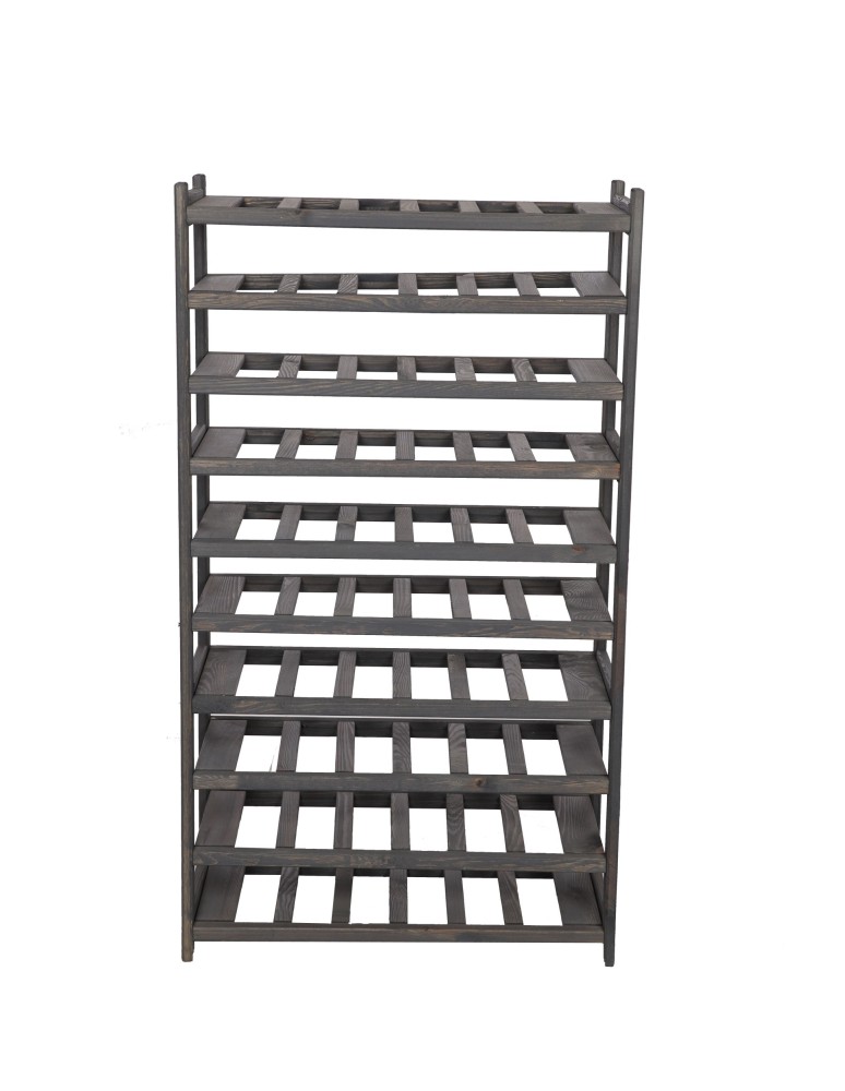 Regały - Regał drewniany na wino LSR 10 leżni na butelki Szary - product b2b.wamar.biz 6