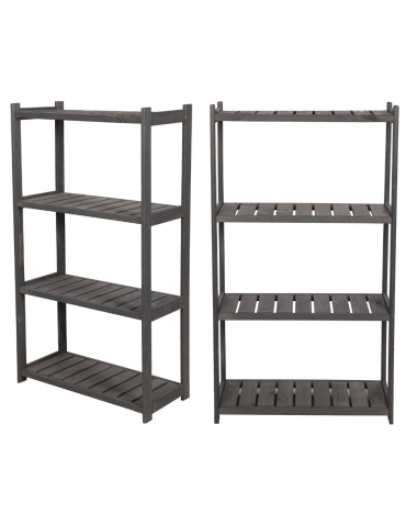 Regał drewniany do spiżarni LSR 4 półki proste Szary