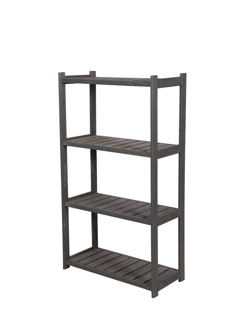 Regały - Regał drewniany do spiżarni LSR 4 półki proste Szary - product b2b.wamar.biz 2