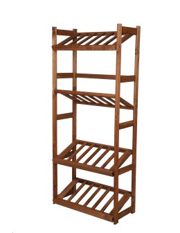 Regał drewniany na skrzynki LSR 4 półki na skrzynie Brązowy - product 2