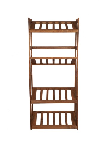 Regały - Regał drewniany na skrzynki LSR 4 półki na skrzynie Brązowy - product 6