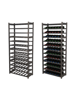 Regał drewniany na wino LSR 13 leżni na butelki Szary