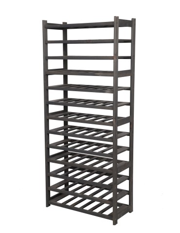 Regały - Regał drewniany na wino LSR 13 leżni na butelki Szary - product 3