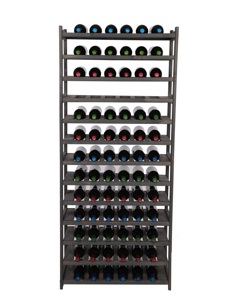 Regały - Regał drewniany na wino LSR 13 leżni na butelki Szary - product b2b.wamar.biz 7