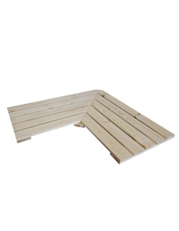 Narożna półka ażurowa do regału MAXI 82,5x44,5 cm Naturalna