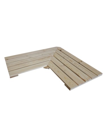 Regały - Narożna półka ażurowa do regału MAXI 82,5x44,5 cm Naturalna - product 5