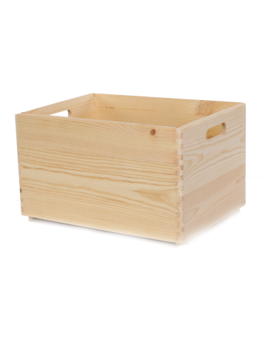 Drewniana Skrzynka S-01 / 23x40x30 cm - Naturalna