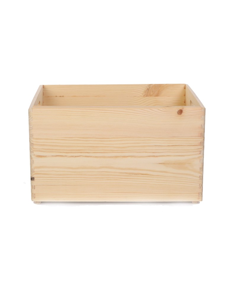 Skrzynie i skrzynki drewniane - Drewniana Skrzynka S-01 / 23x40x30 cm - Naturalna - product b2b.wamar.biz 3