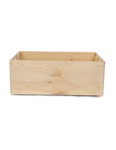 Skrzynie i skrzynki drewniane - Drewniana Skrzynka S-02 / 23x60x40 cm - Naturalna - product 4