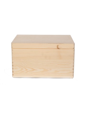 Drewniana Skrzynka z wiekiem S-03 / 23x40x30 cm - Naturalna - product 2