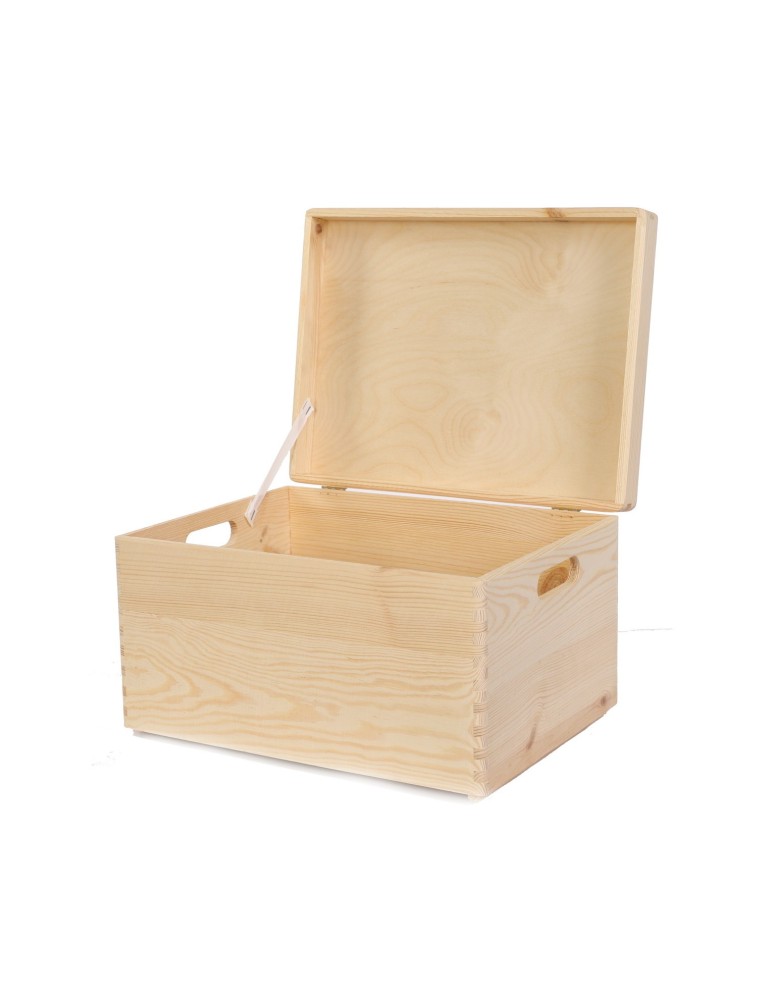 Skrzynie i skrzynki drewniane - Drewniana Skrzynka z wiekiem S-03 / 23x40x30 cm - Naturalna - product b2b.wamar.biz 4