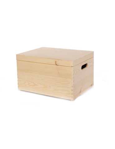 Skrzynie i skrzynki drewniane - Drewniana Skrzynka z wiekiem S-03 / 23x40x30 cm - Naturalna - product 5