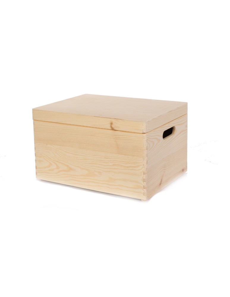 Skrzynie i skrzynki drewniane - Drewniana Skrzynka z wiekiem S-03 / 23x40x30 cm - Naturalna - product b2b.wamar.biz 5