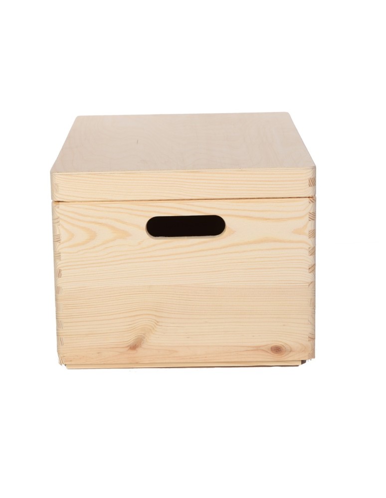 Skrzynie i skrzynki drewniane - Drewniana Skrzynka z wiekiem S-03 / 23x40x30 cm - Naturalna - product b2b.wamar.biz 6