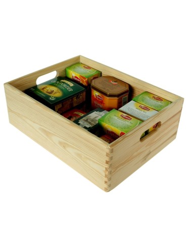 Skrzynie i skrzynki drewniane - Drewniana Skrzynka S-04 / 13,5x60x40 cm - Naturalna - product 5