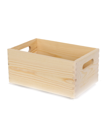 Drewniana Skrzynka S-05 / 13,5x30x20 cm - Naturalna