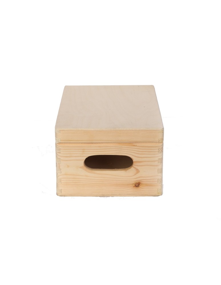 Skrzynie i skrzynki drewniane - Drewniana Skrzynka z wiekiem S-06 / 13,5x30x20 cm - Naturalna - produkt b2b.wamar.biz 3