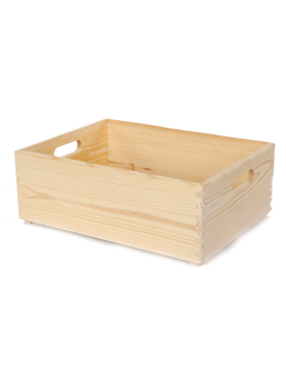 Drewniana Skrzynka S-07 / 13,5x40x30 cm - Naturalna