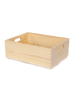 Drewniana Skrzynka S-07 / 13,5x40x30 cm - Naturalna - product 2