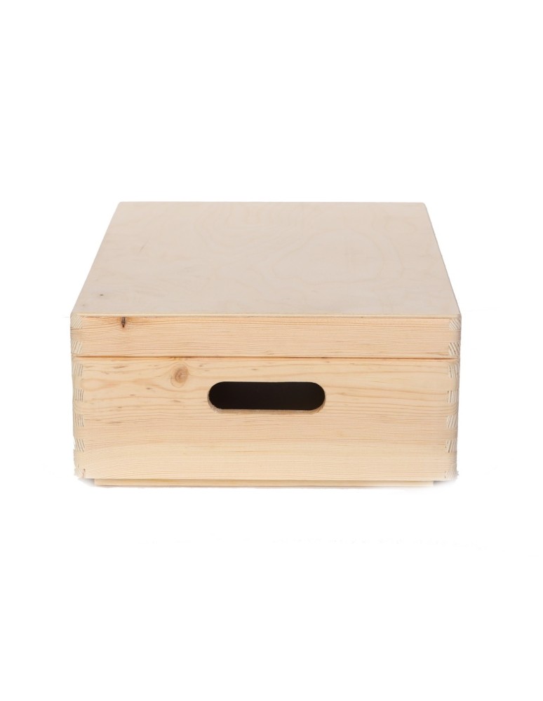 Skrzynie i skrzynki drewniane - Drewniana Skrzynka z wiekiem S-08 / 13,5x40x30 cm - Naturalna - product b2b.wamar.biz 3