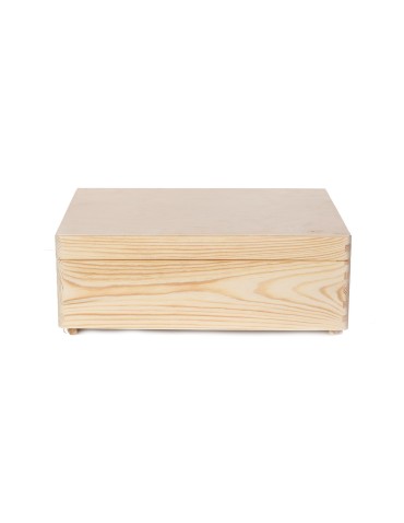 Skrzynie i skrzynki drewniane - Drewniana Skrzynka z wiekiem S-08 / 13,5x40x30 cm - Naturalna - product 5