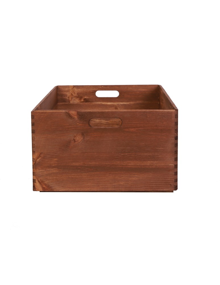 Skrzynie i skrzynki drewniane - Drewniana Skrzynka S-01 / 23x40x30 cm - Brązowa - product b2b.wamar.biz 3