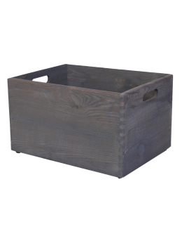 Drewniana Skrzynka S-01 / 23x40x30 cm - Szara