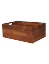 Drewniana Skrzynka S-02 / 23x60x40 cm - Brązowa