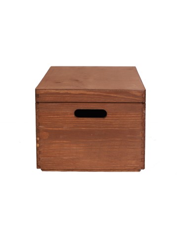 Drewniana Skrzynka z wiekiem S-03 / 23x40x30 cm - Brązowa - product 2