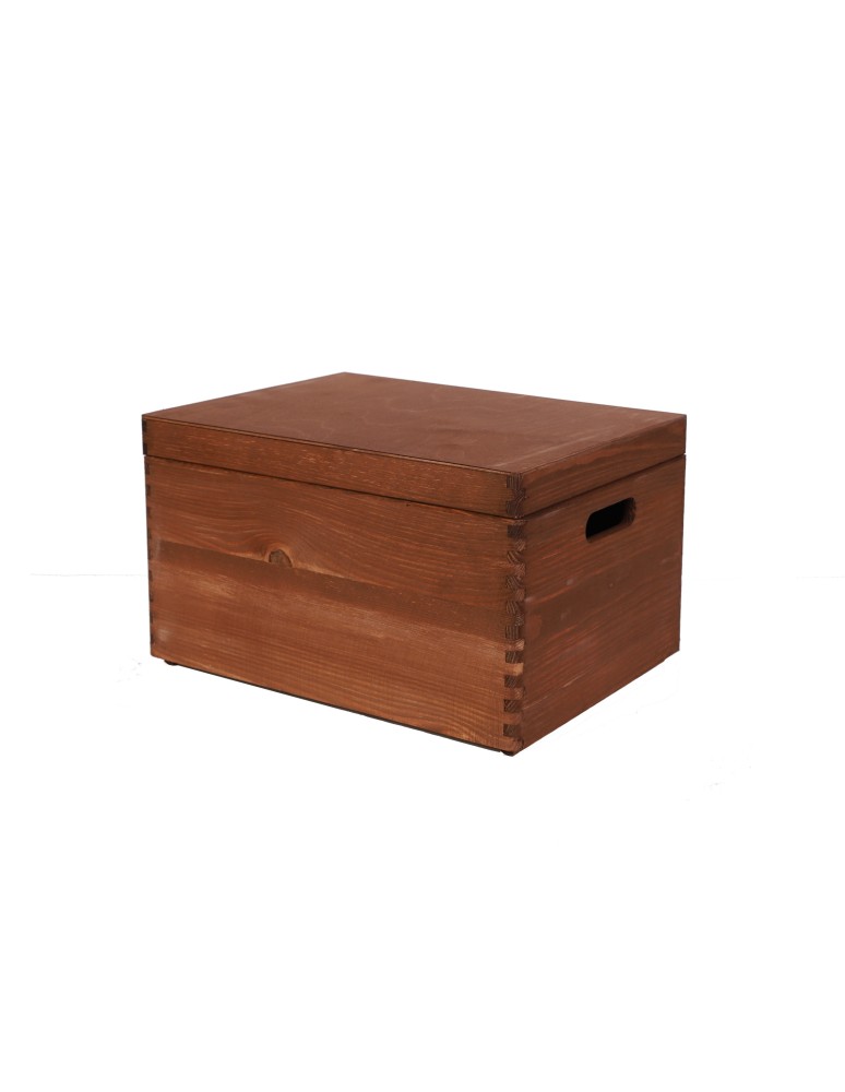 Strona główna - Drewniana Skrzynka z wiekiem S-03 / 23x40x30 cm - Brązowa - product b2b.wamar.biz 4