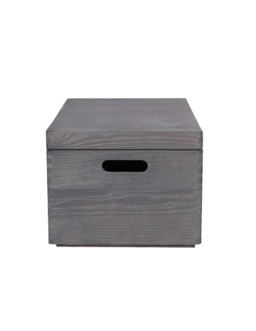 Drewniana Skrzynka z wiekiem S-03 / 23x40x30 cm - Szary - product 2