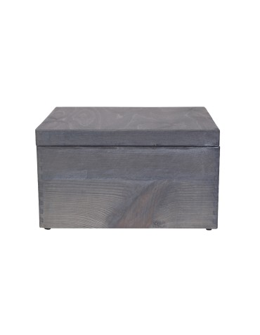 Skrzynie i skrzynki drewniane - Drewniana Skrzynka z wiekiem S-03 / 23x40x30 cm - Szary - product 3