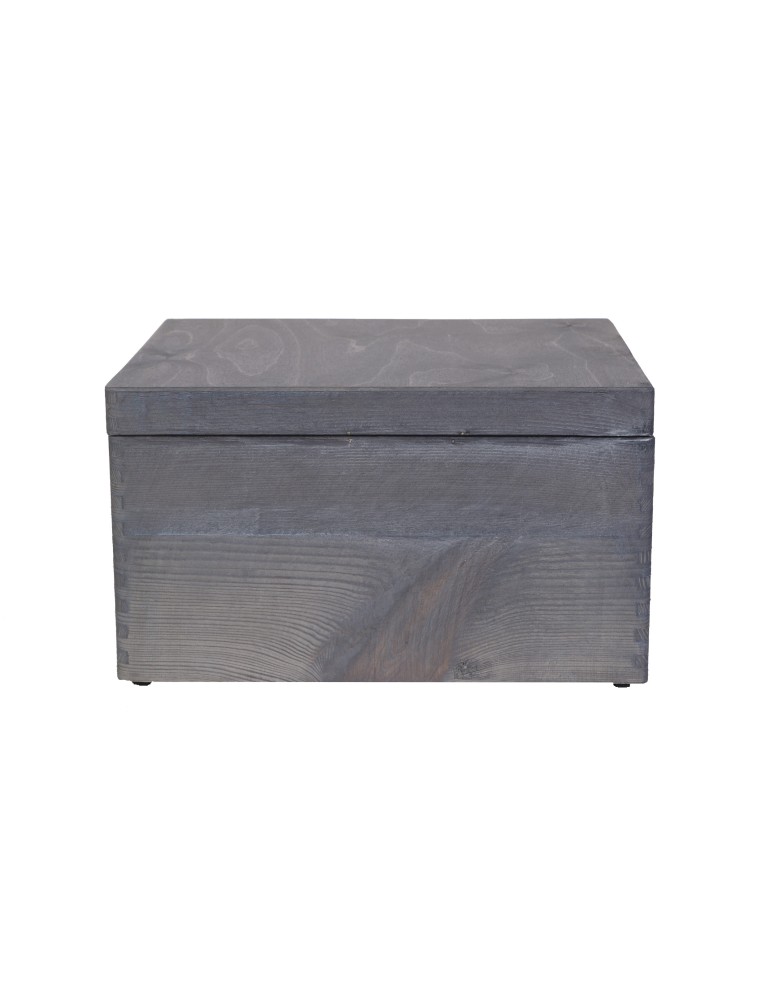 Skrzynie i skrzynki drewniane - Drewniana Skrzynka z wiekiem S-03 / 23x40x30 cm - Szary - product b2b.wamar.biz 3