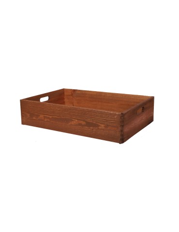 Skrzynie i skrzynki drewniane - Drewniana Skrzynka S-04 / 13,5x60x40 cm - Brązowa - product 4