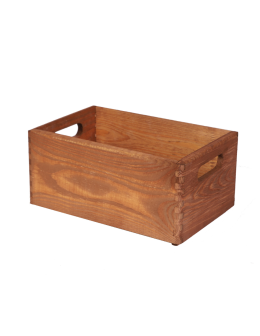 Drewniana Skrzynka S-05 / 13,5x30x20 cm - Brązowa