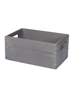 Drewniana Skrzynka S-05 / 13,5x30x20 cm - Szara