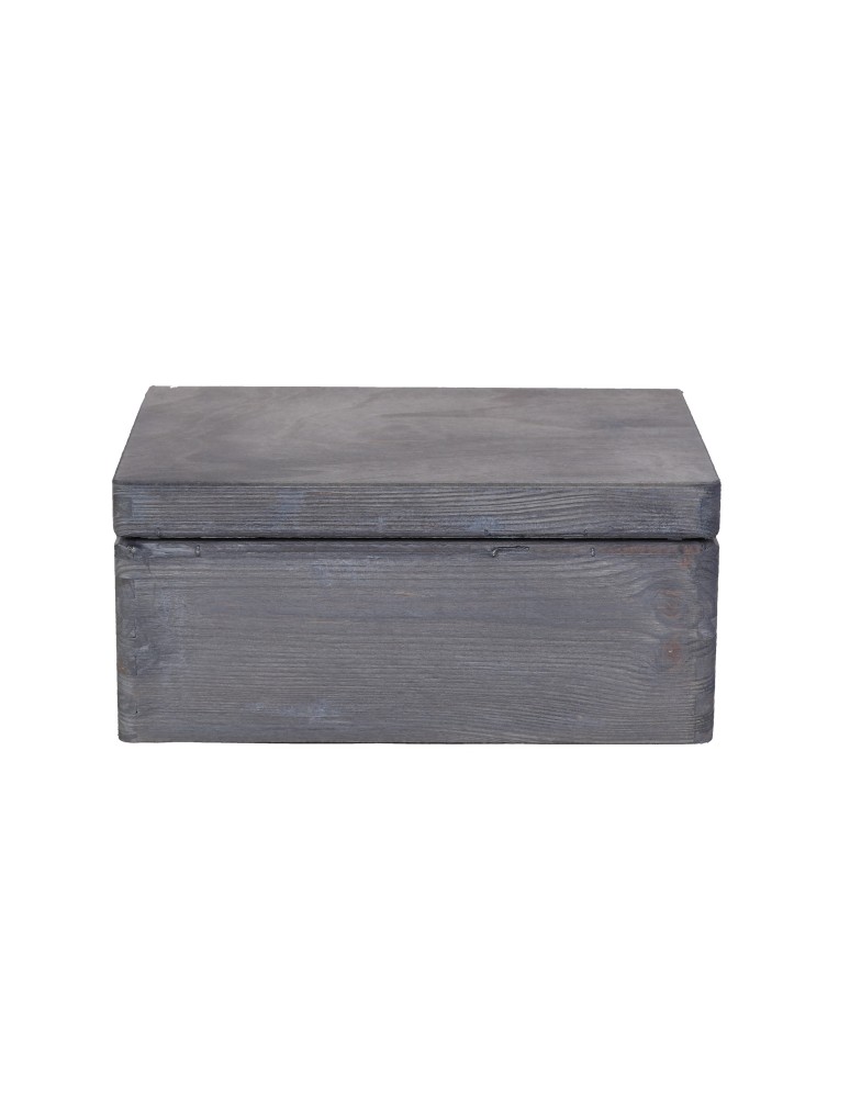 Skrzynie i skrzynki drewniane - Drewniana Skrzynka z wiekiem S-06 / 13,5x30x20 cm - Szara - product b2b.wamar.biz 3