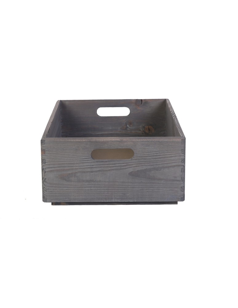 Skrzynie i skrzynki drewniane - Drewniana Skrzynka S-07 / 13,5x40x30 cm - Szara - product b2b.wamar.biz 2